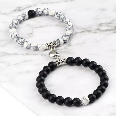 Couple Friendship  Heart Magnet Bracelet