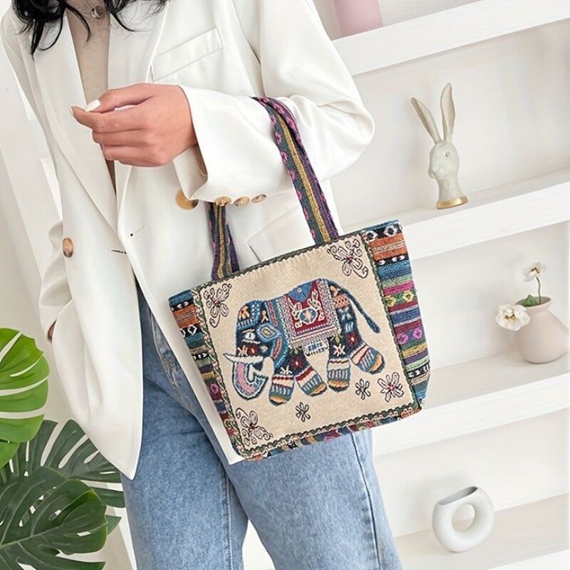 Embroidered Multi-purpose Tote Bag