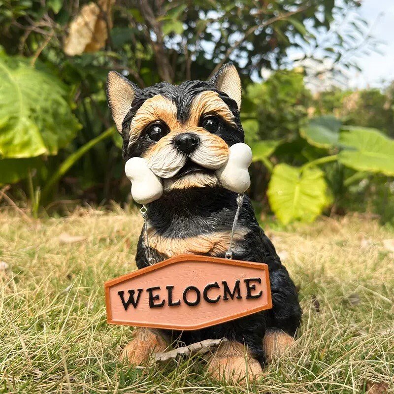 Dog Welcome Statue