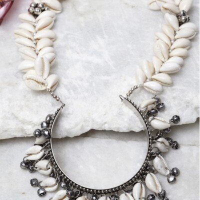Silver Cowrie Handmade Necklace