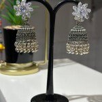White Stone Work Jhumka