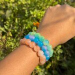 Natural Glaze Beads Bracelet